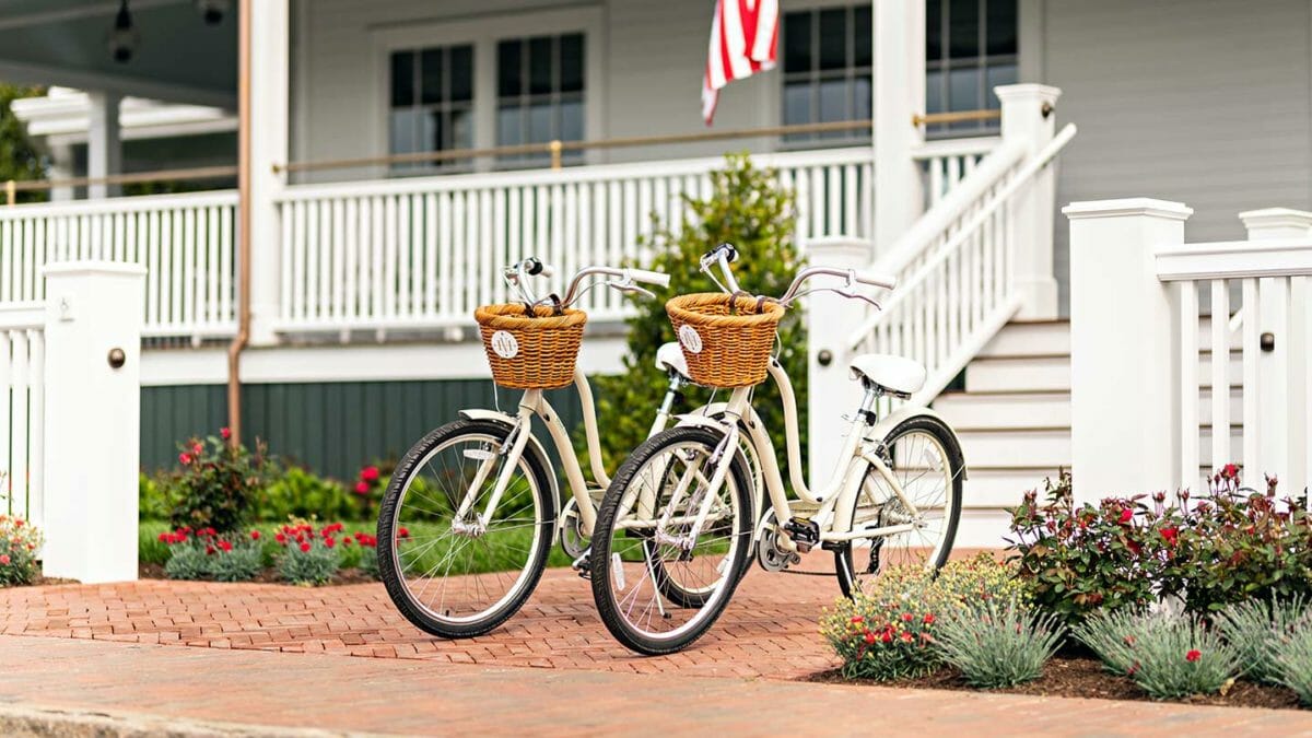 Bikes in front of porch