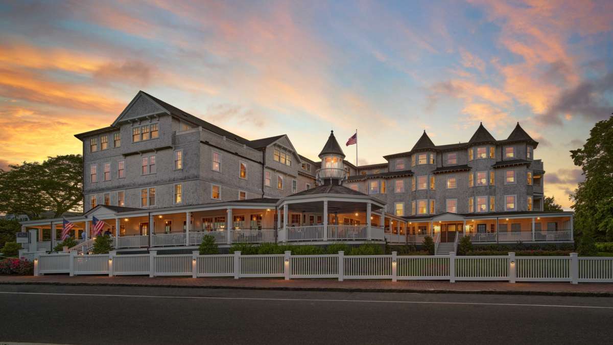 Harbor View Hotel at sunset