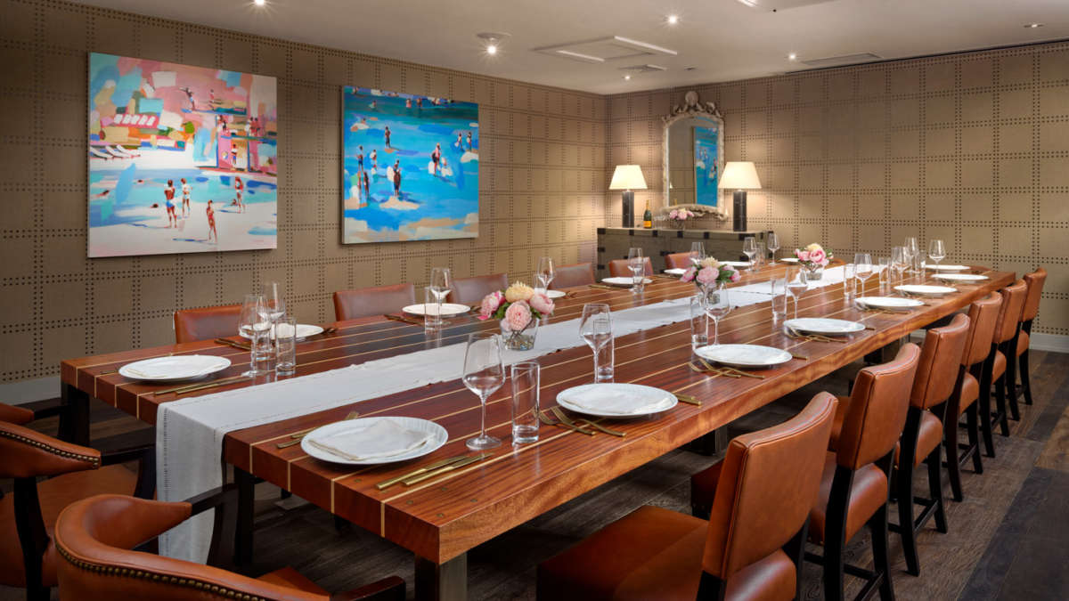 Private dining room at Harbor View Hotel.