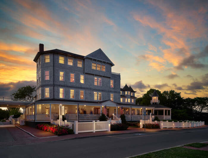 Harbor View Hotel on Martha's Vineyard at Sunset.