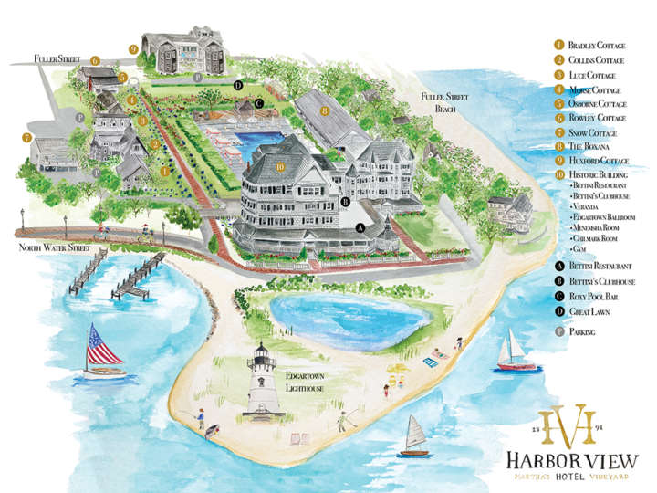 Harbor View Hotel Property Map