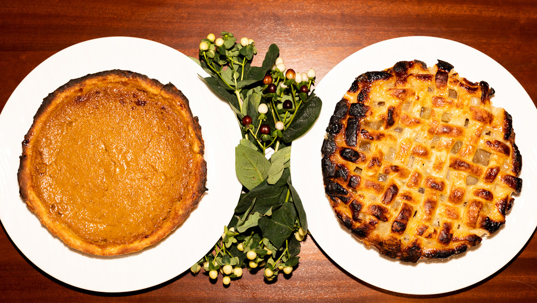 Two Thanksgiving pies
