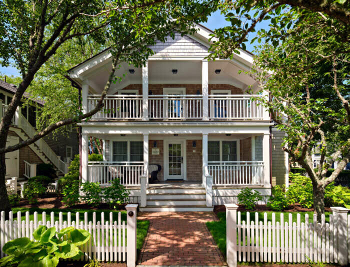 A two-story Captain's Cottage at Harbor View Hotel.