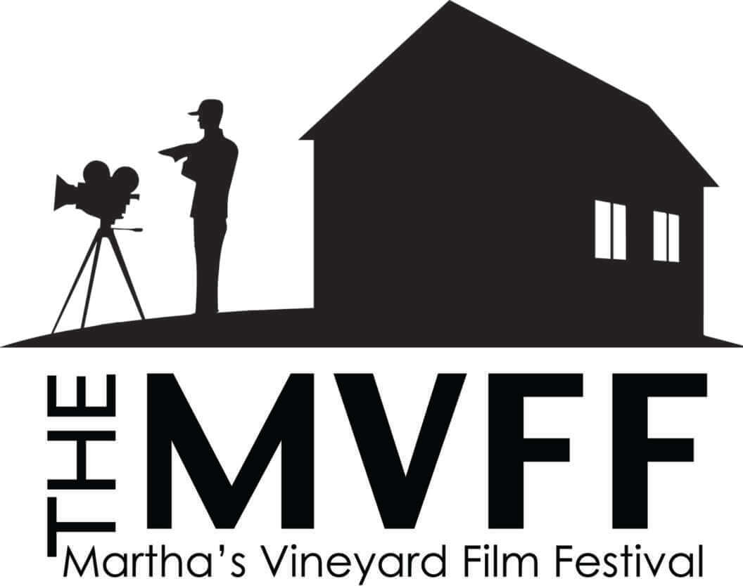a black and white image with a black house and the words the MVFF
