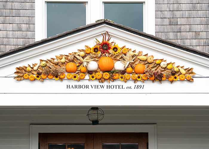 Autumn decor at Harbor View Hotel