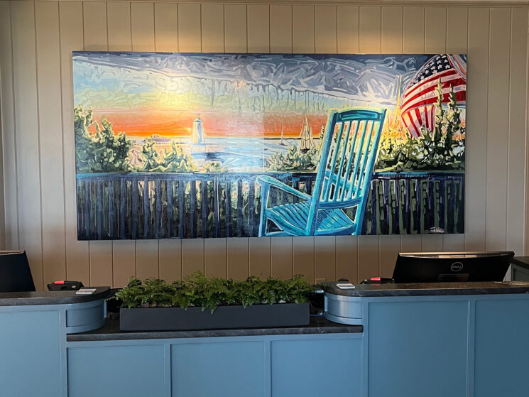 Full scale image of "View from the Veranda", a paiting by Zach Raley